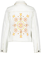 Off White Embroidered Denim Jacket