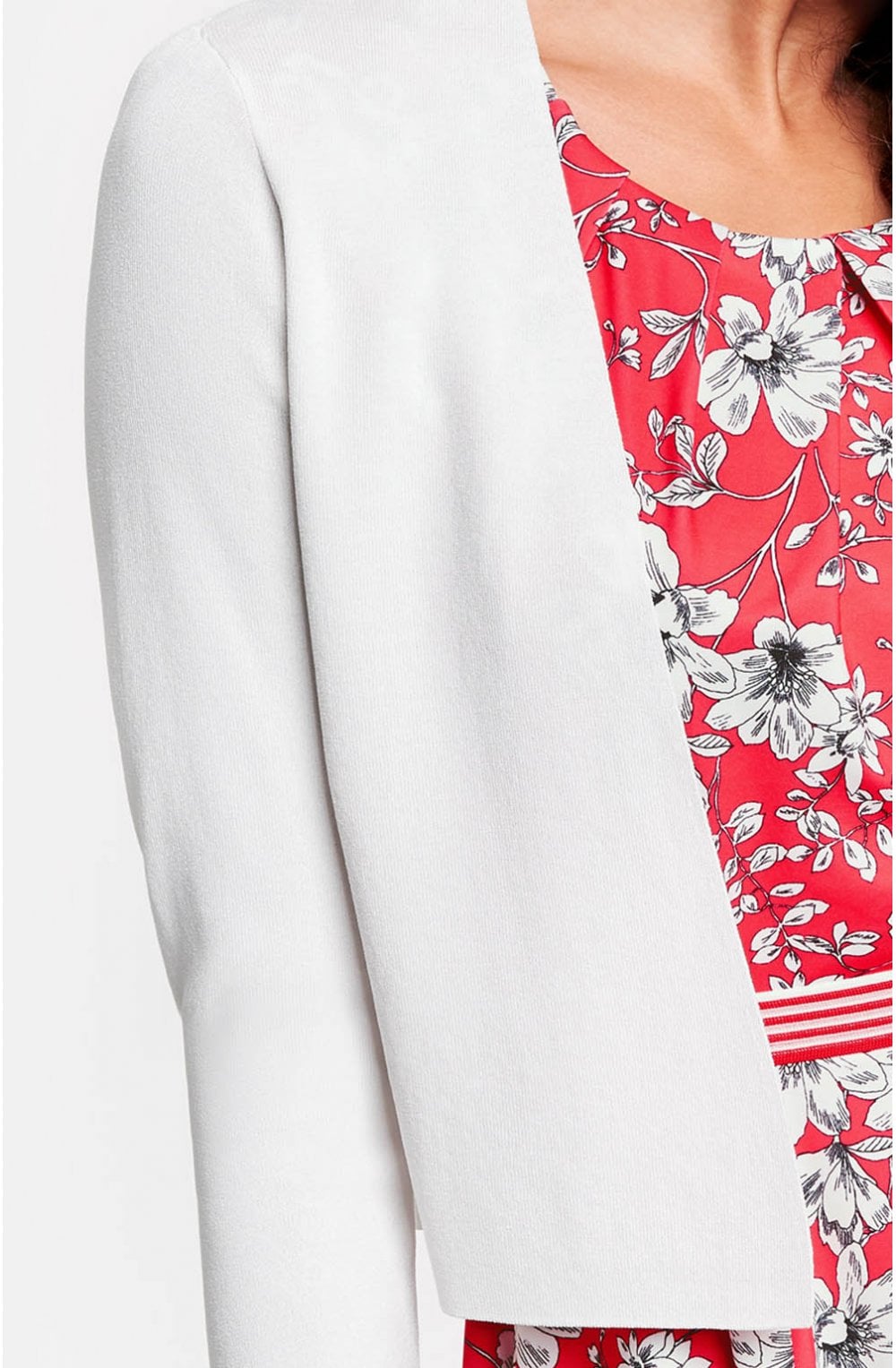 Off White Jersey Knit Jacket