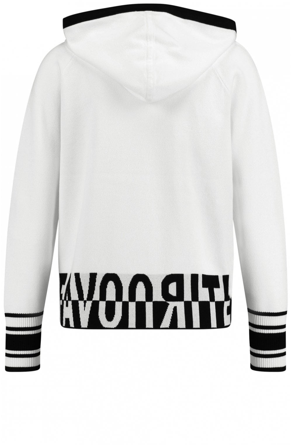 Off White Knit Hooded Jumper
