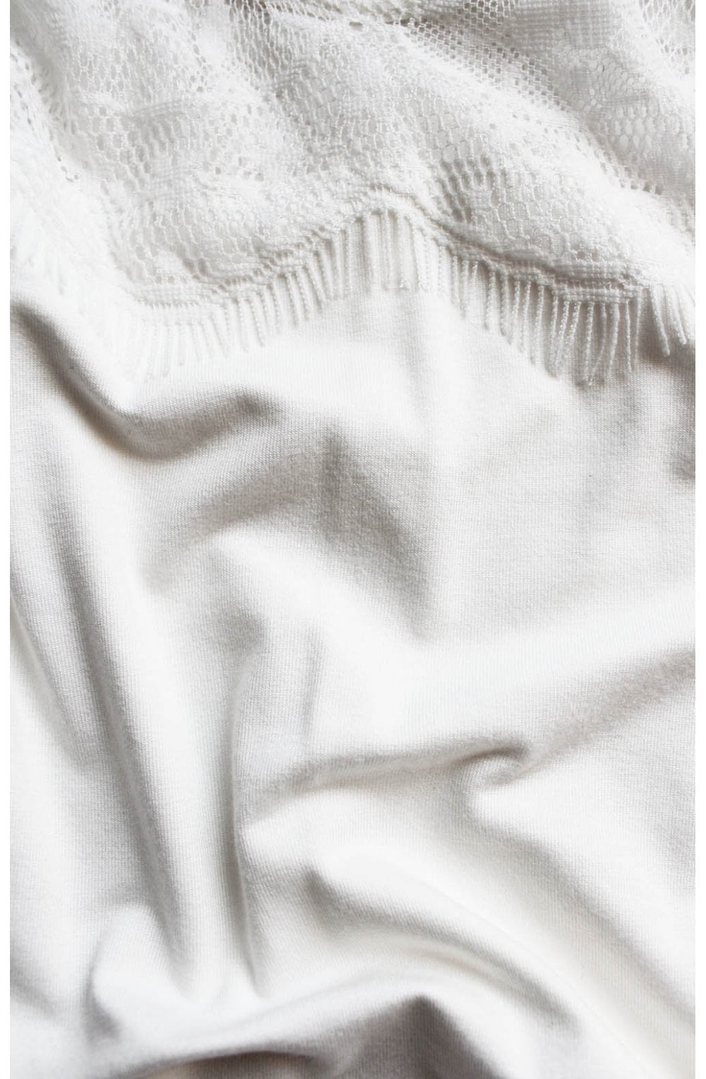 Off White Lace Detailed Top