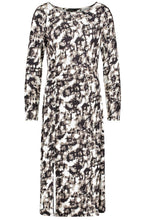 Off White Pattern Side Gather Dress Jersey Dress