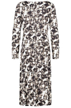 Off White Pattern Side Gather Dress Jersey Dress