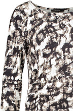 Off White Pattern Side Gather Dress Jersey Dress