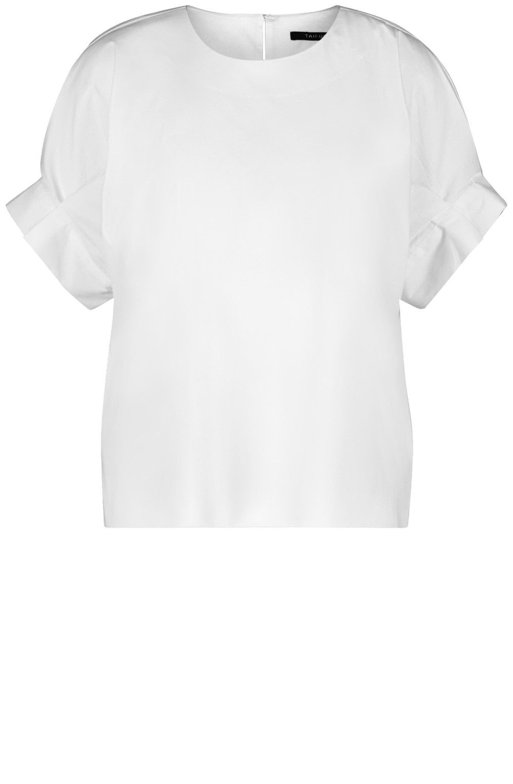 Off White Pleated Sleeve Blouse