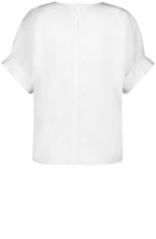 Off White Pleated Sleeve Blouse