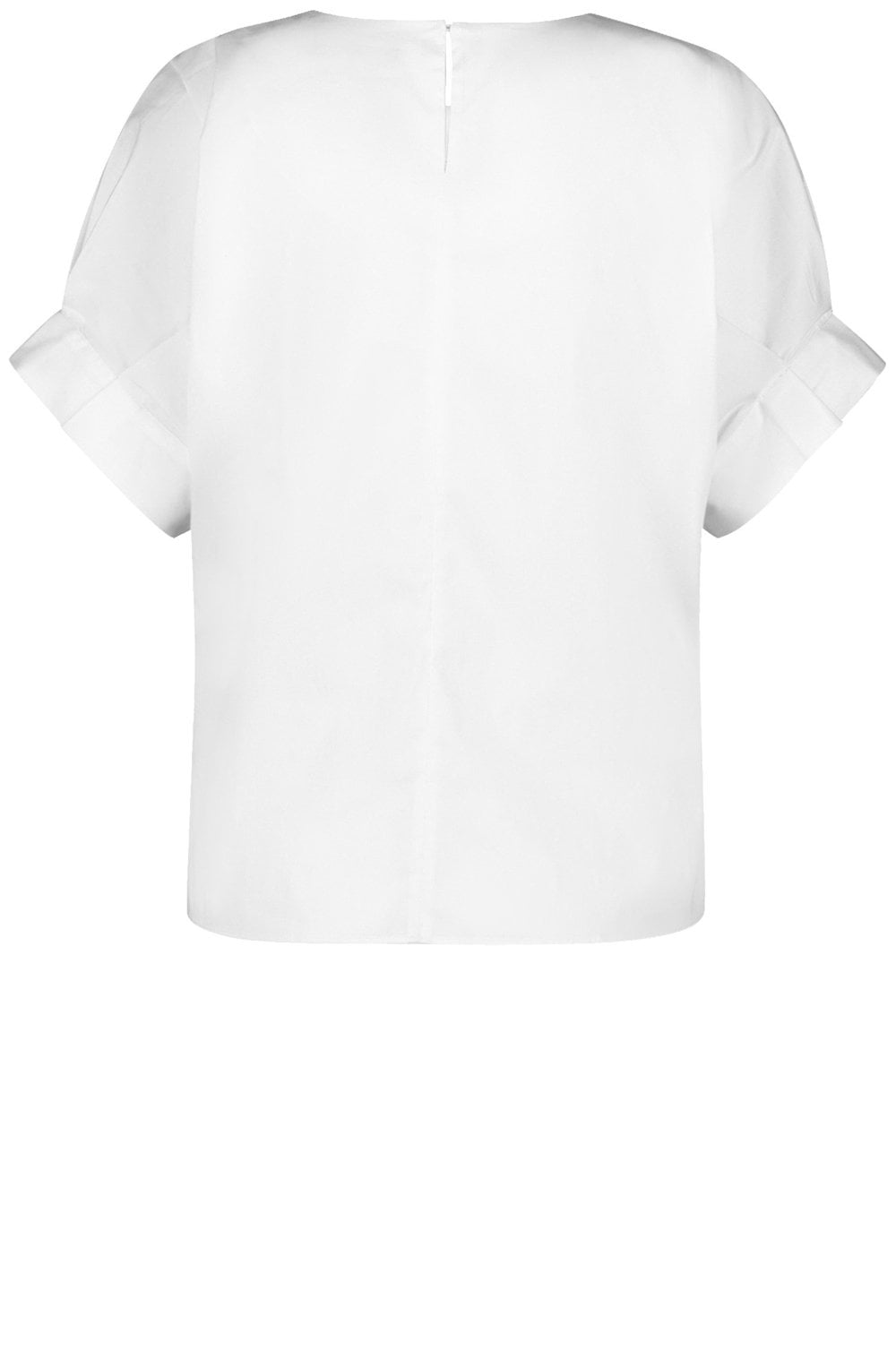 Off White Pleated Sleeve Blouse