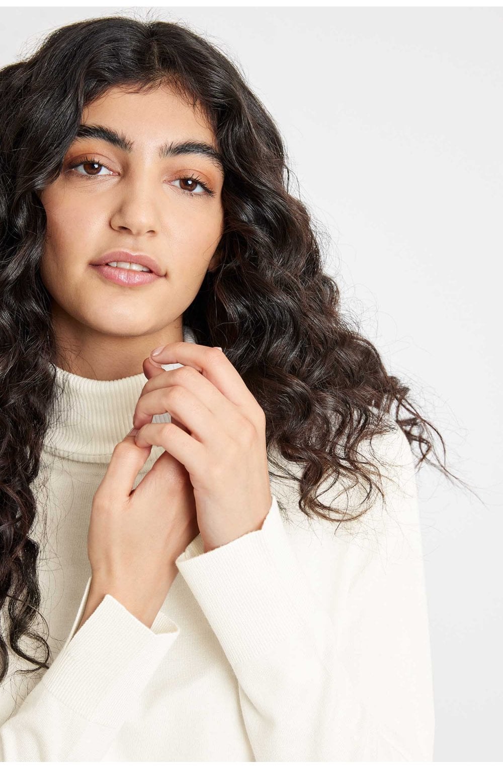 Off White Roll Neck Jumper