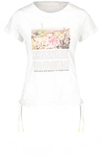 Off White Ruched Sides Spring T shirt