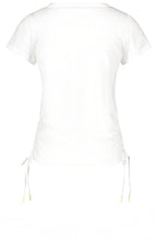 Off White Ruched Sides Spring T shirt