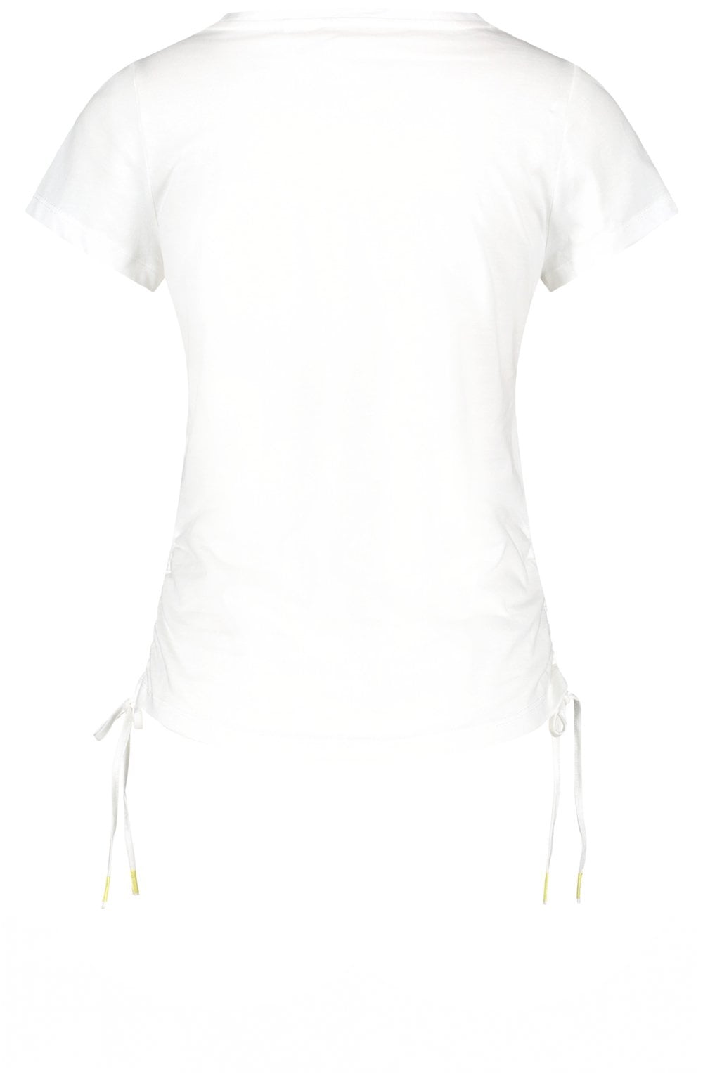 Off White Ruched Sides Spring T shirt