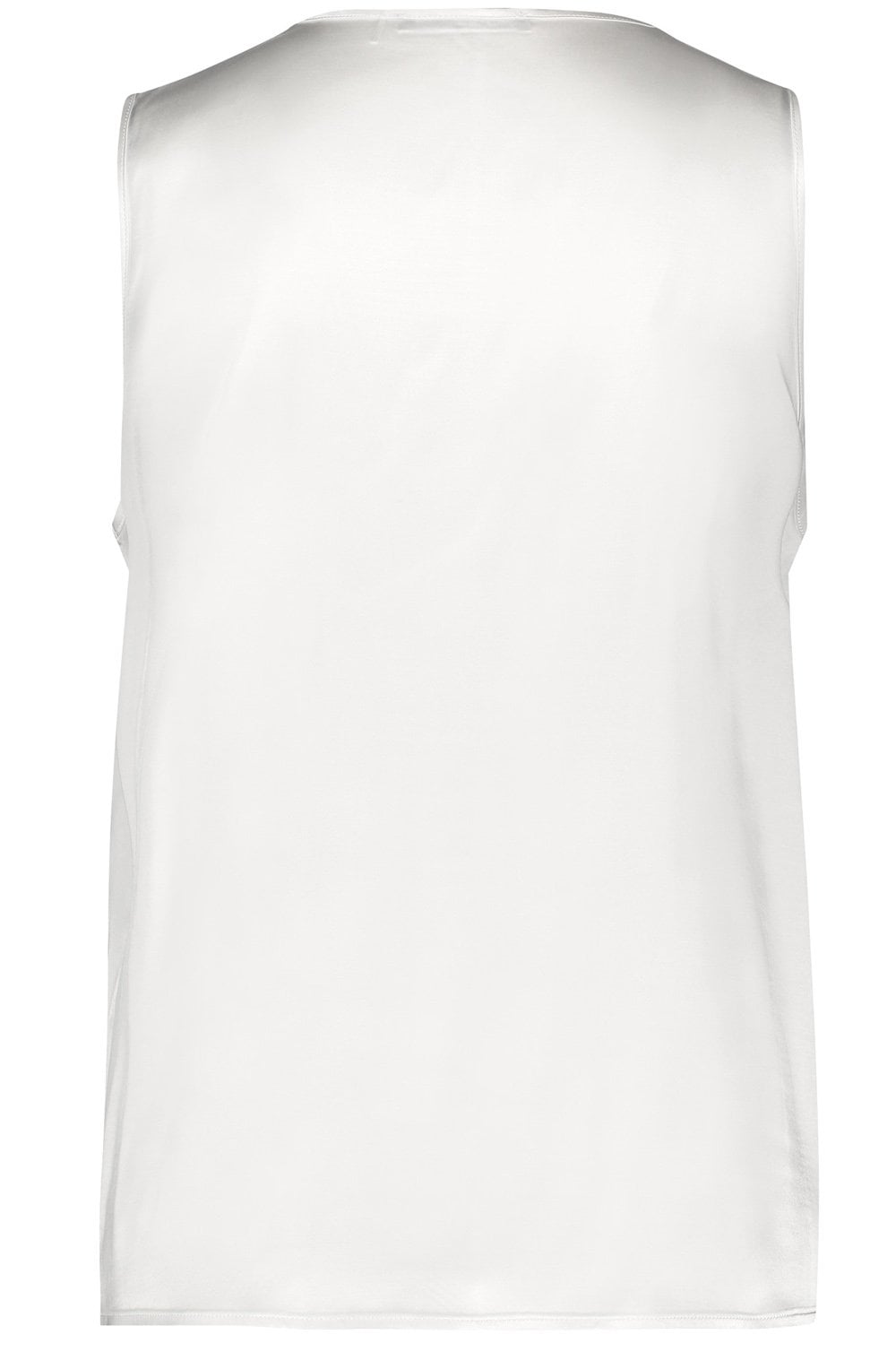 Off White Satin Top With Lace Neckline