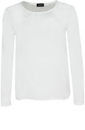Off White Silky Front Top