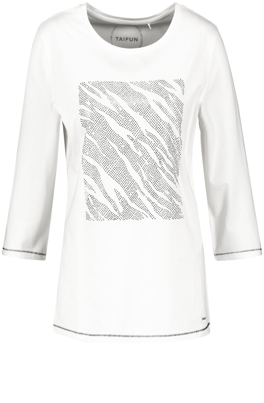 Off White Sparkle Stud Front Top
