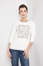 Off White Sparkle Stud Front Top