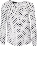 Off White Spotted Print Blouse