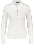 Off White Statement Button Polo Shirt
