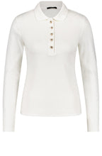 Off White Statement Button Polo Shirt
