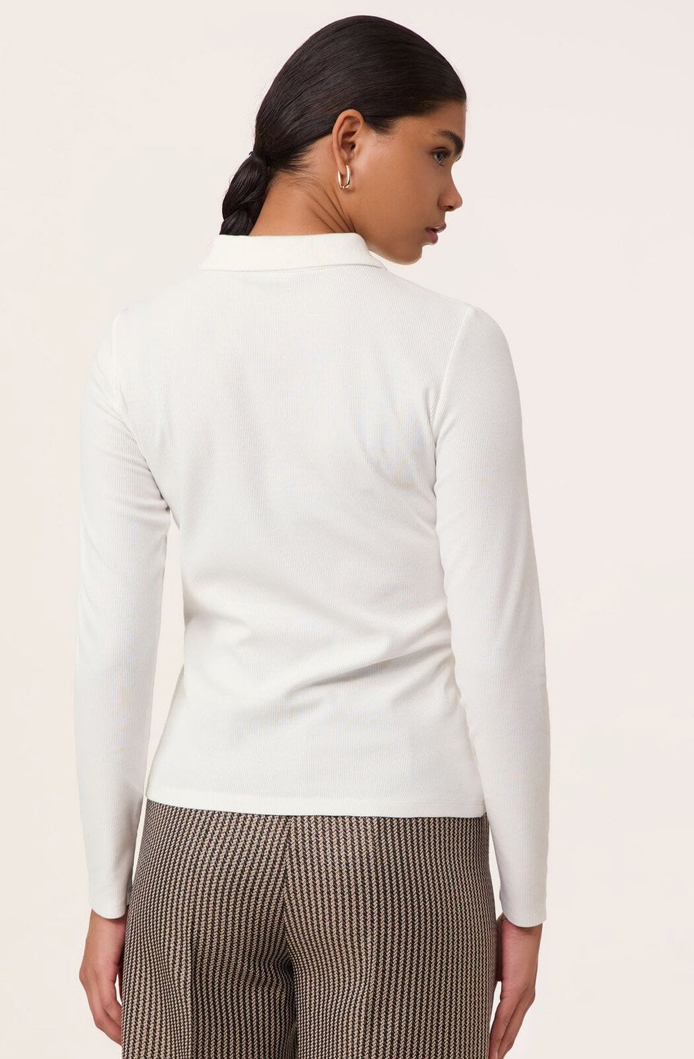 Off White Statement Button Polo Shirt