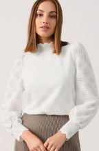 Off White Super Soft Waffle Blouse