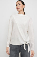 Off White Textured Jersey Top