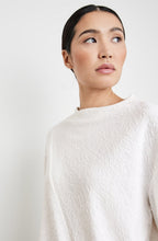 Off White Textured Jersey Top