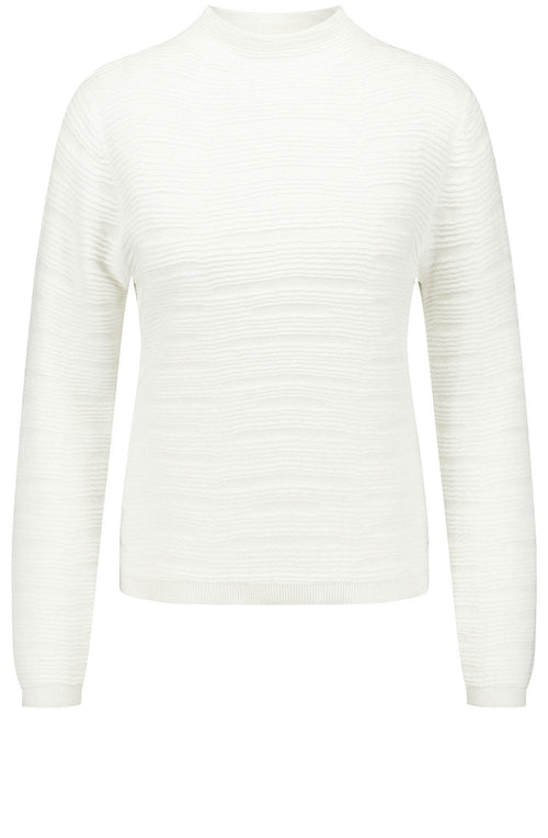 Off White Wavy Texture Jumper
