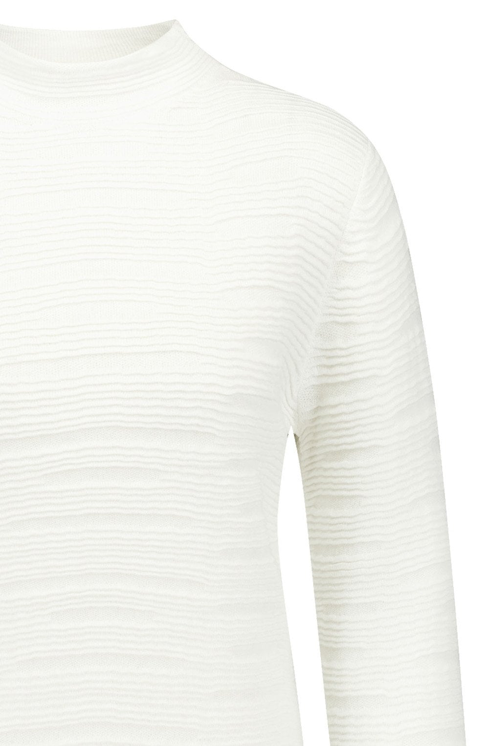 Off White Wavy Texture Jumper