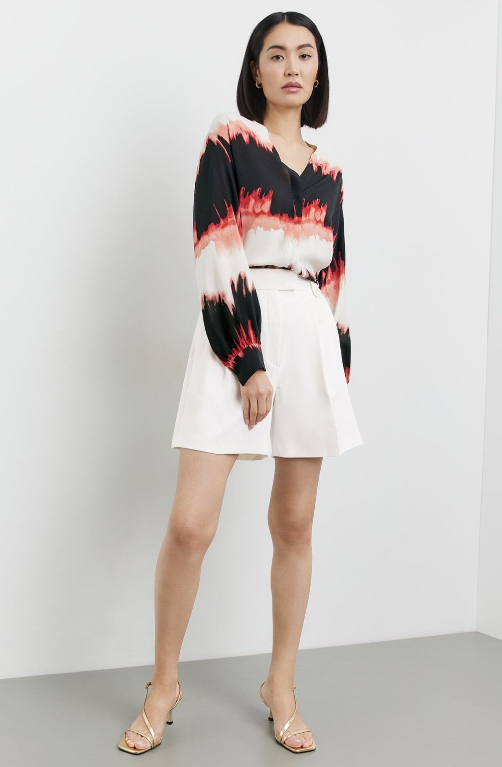 Off White Wide Leg Shorts
