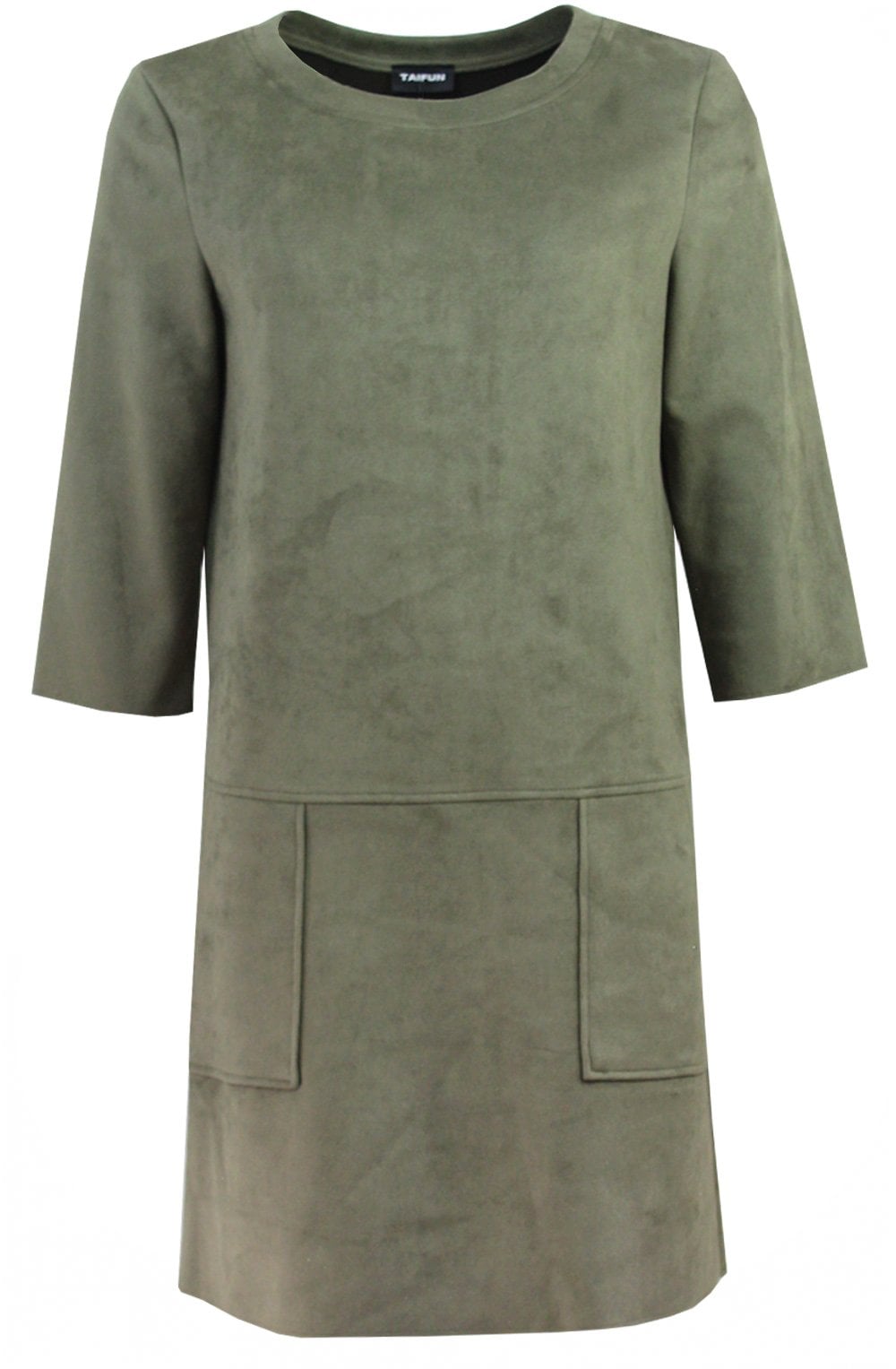 Olive Green Faux Suede Dress