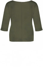 Olive Green Floral Front Top