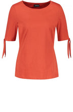 Orange Bow Sleeve T Shirt