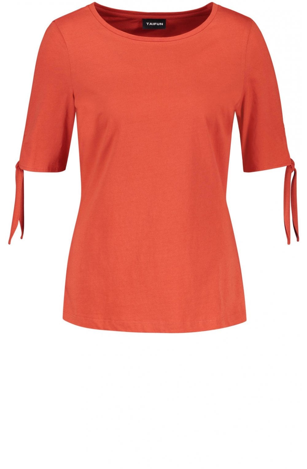 Orange Bow Sleeve T Shirt