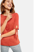 Orange Bow Sleeve T Shirt