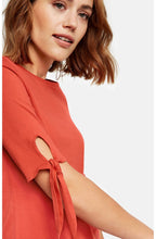 Orange Bow Sleeve T Shirt