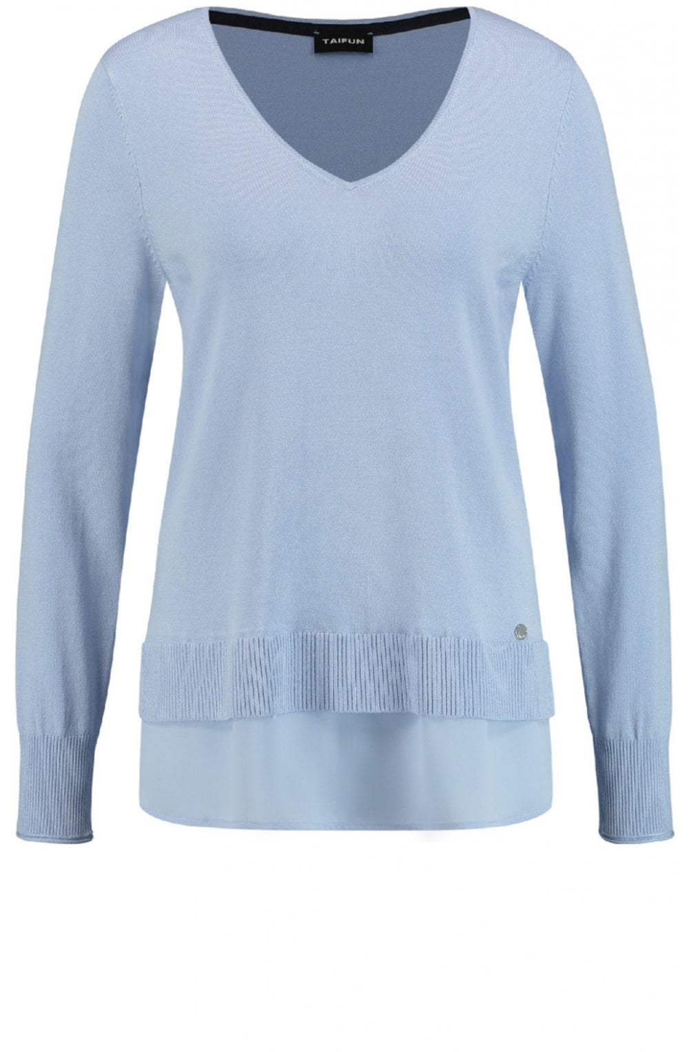 Pale Blue Layered Effect Jumper