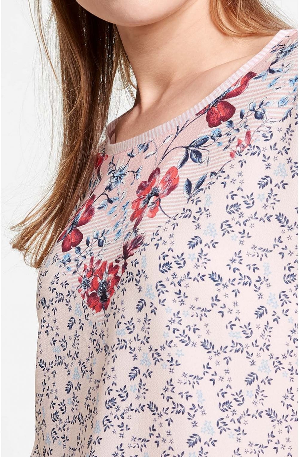 Pink Floral Print T Shirt