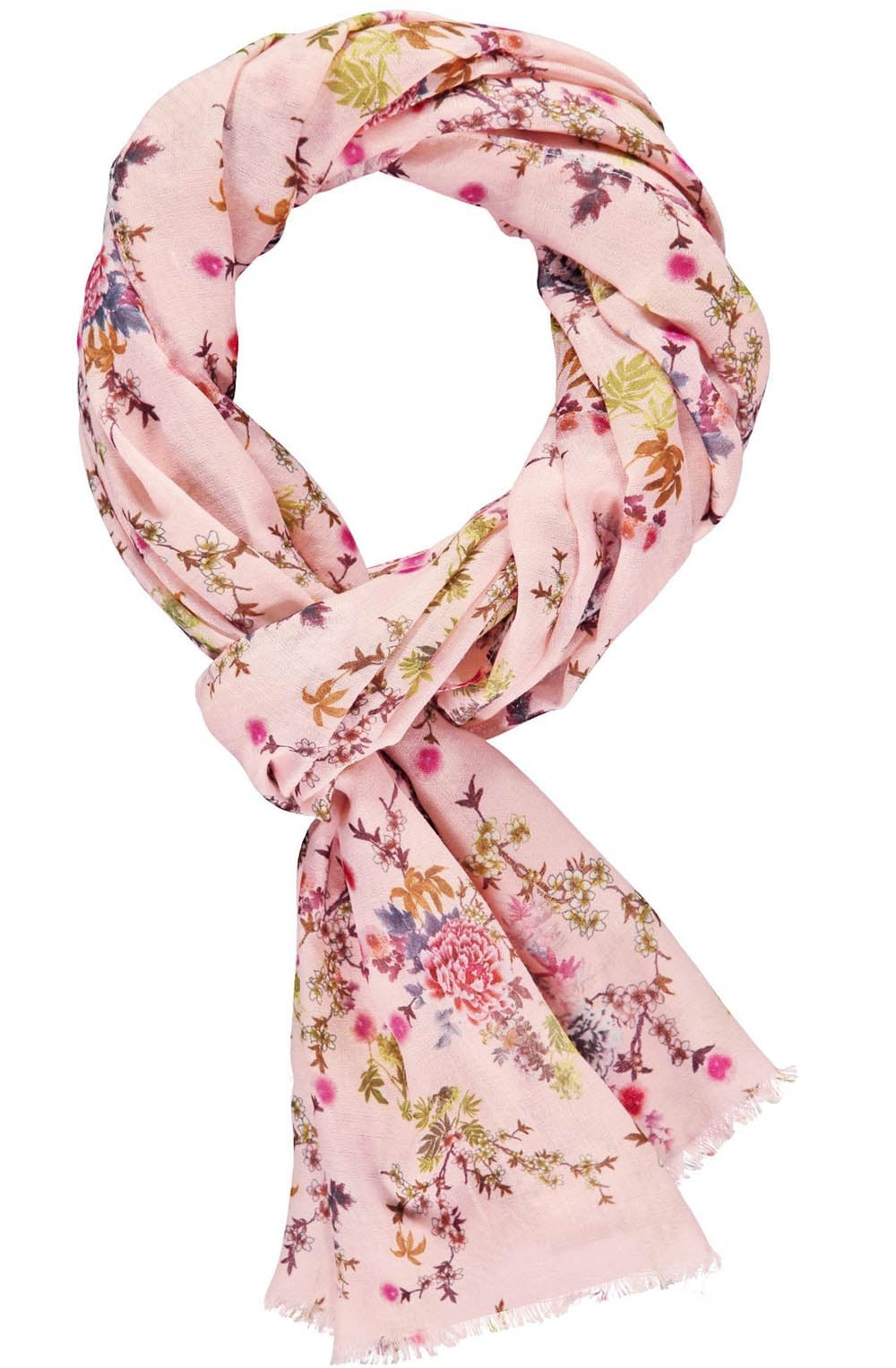 Pink Floral Scarf