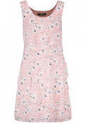 Pink Floral Tiered Dress