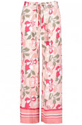 Pink Floral Wide Leg Trousers