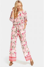 Pink Floral Wide Leg Trousers