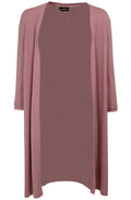 Pink Long Line Cardigan