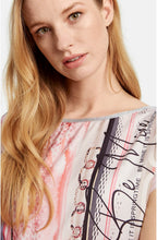 Pink Patterned Stripe Top