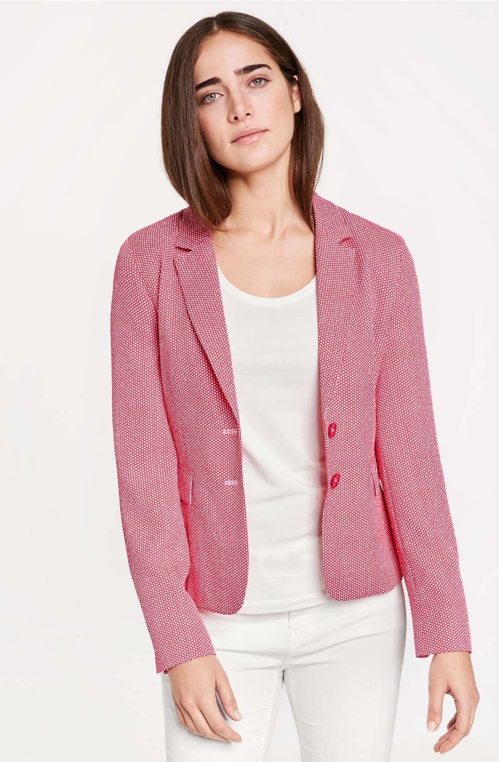 Pink & White Patterned Jacket