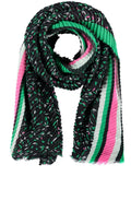 Pleated Effect Patterned Scarf