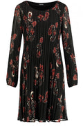 Pleated Patterned Dress
