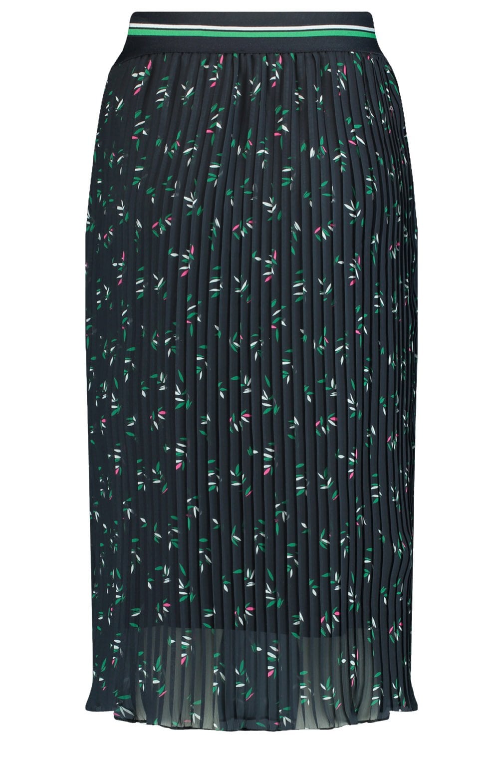 Pleated Patterned Skirt