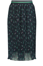 Pleated Patterned Skirt