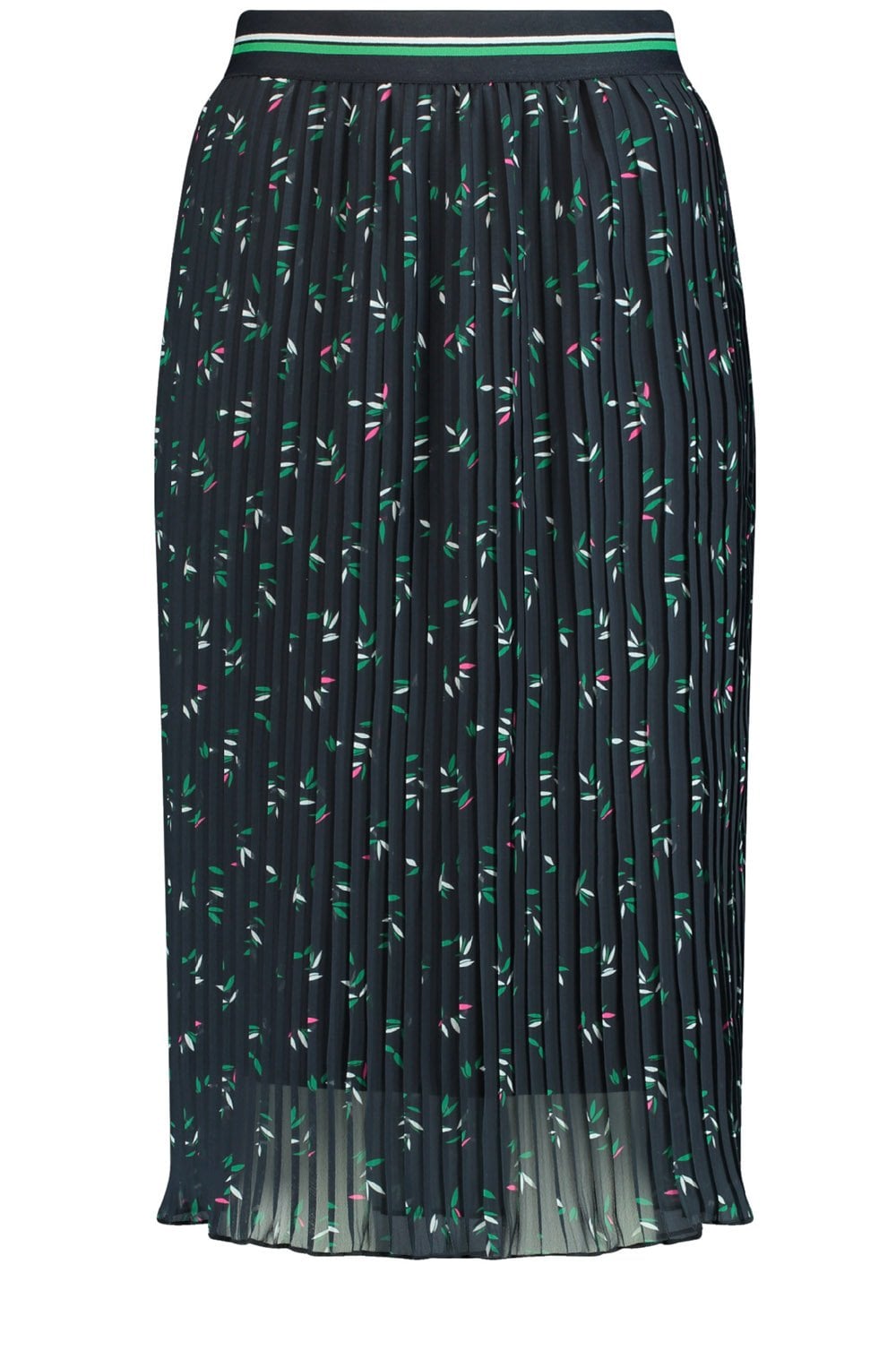 Pleated Patterned Skirt