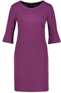 Purple Embossed Patterned Dress