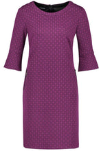 Purple Embossed Patterned Dress